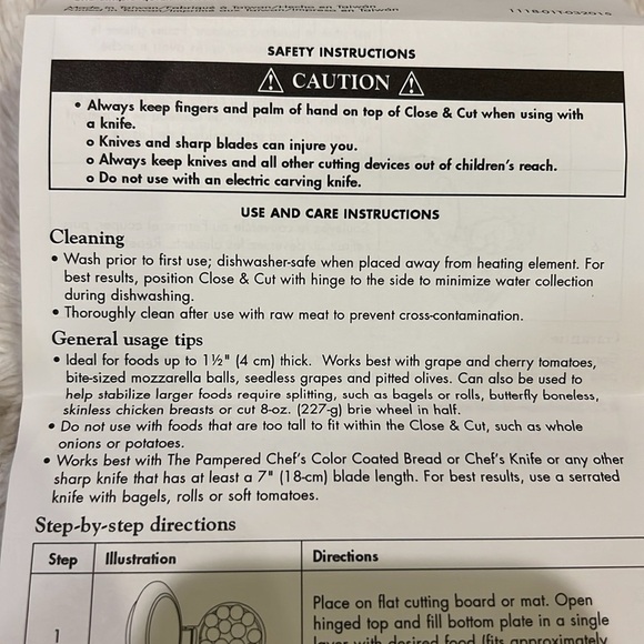 Pampered Chef close and cut bagel fruit slicer 1118 - Picture 7 of 7